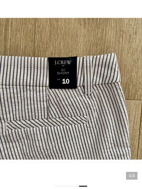 2 pair J.Crew Striped Cotton Shorts stripped